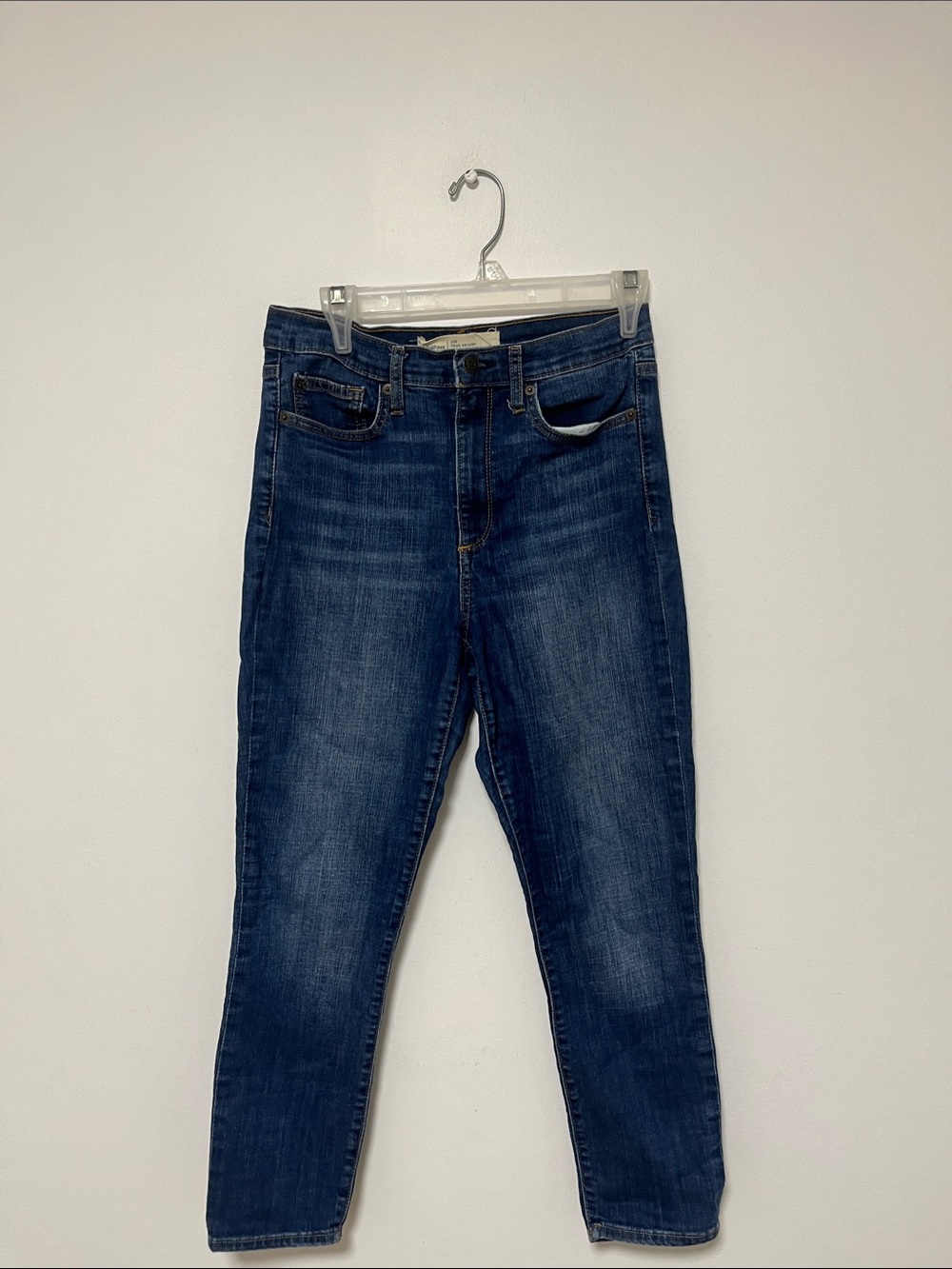 GAP Women's Dark Wash Super Skinny Jeans - Deep Blue high rise crop